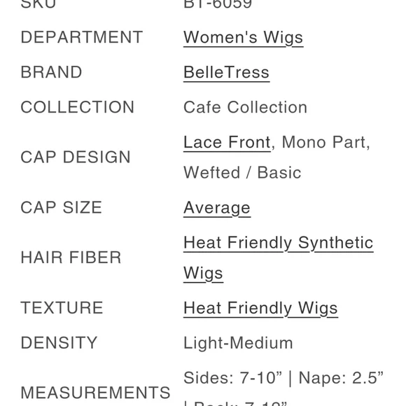 NWT BelleTress Cascara wig - Picture 13 of 13